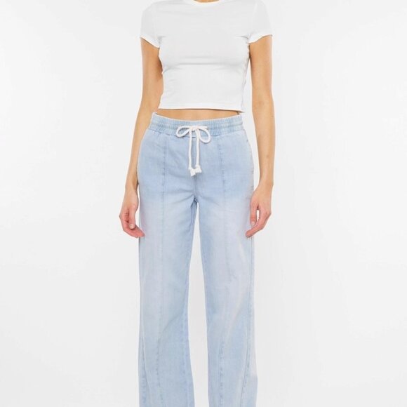 Julia KanCan High Rise Elastic Band Flare Jeans | Women's Pants | Fall Fashion - Picture 9 of 14